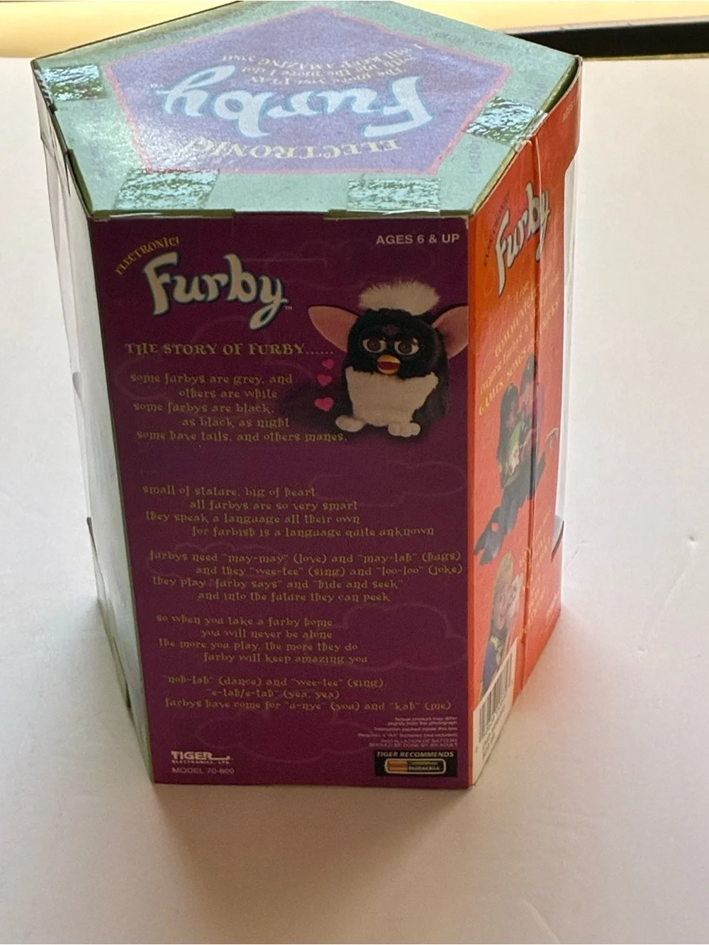 1998 Tiger Electronics Furby Model 70-800 Black White Sealed In Box Vintage
